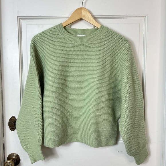 Lush Sweaters - Lush Chunky Knit Fresh Green Sweater